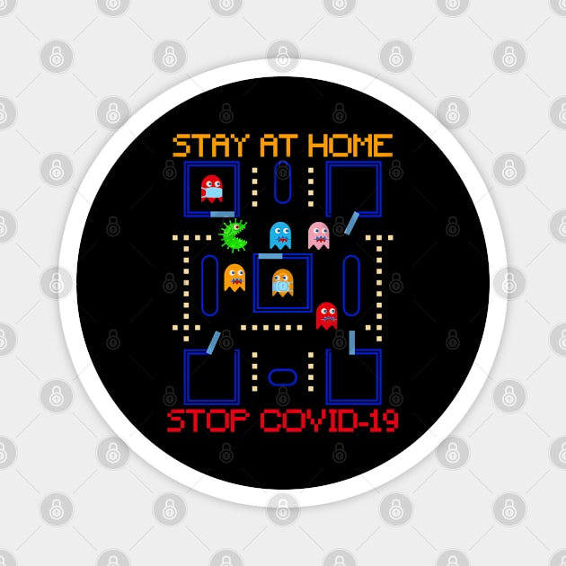 Stop Covid 19 Magnet by Aquarius